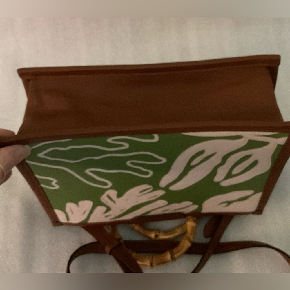 Radley London Limited Edition Bamboo Handle Leather Satchel — Seaweed Coastal - Picture 6 of 13